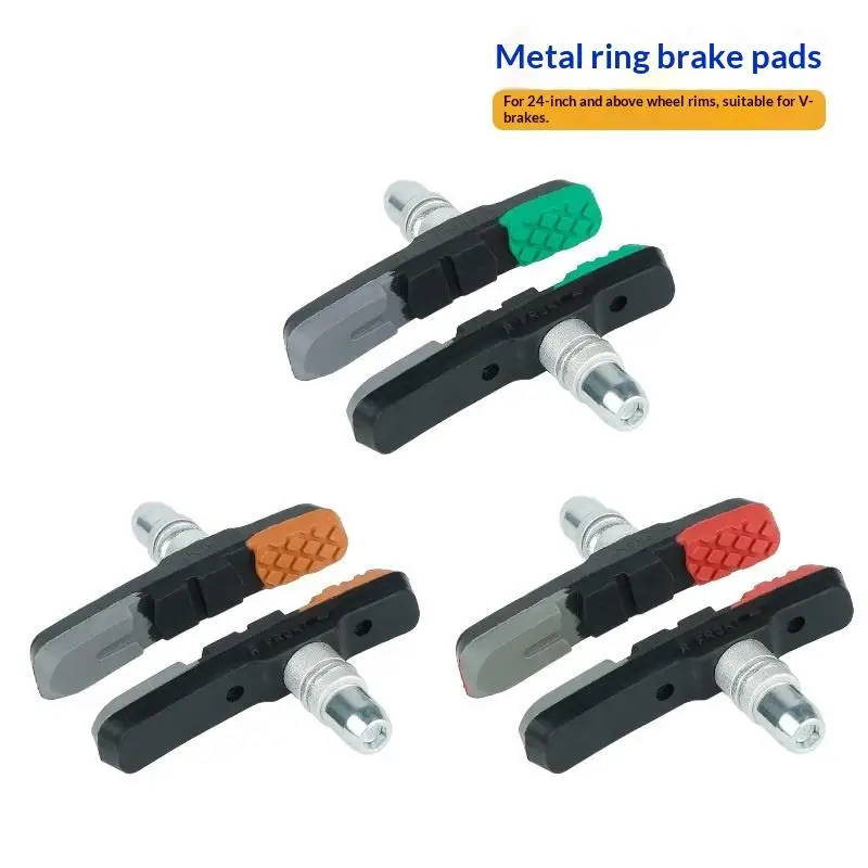 V Brake Pads 2 Pieces 70mm Robust Rubber Pads Wear Resistant for Bike Metal Rim Work Well in Wet Dry Road Conditions