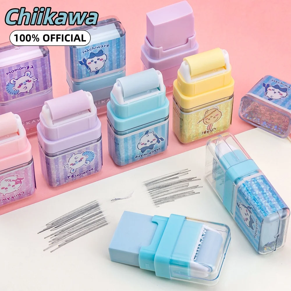 Genuine Chiikawa Anime Roll Eraser Hachiware Usagi Erasers Clean Erasing & Debris Collecting For School & Office Stationery Gift