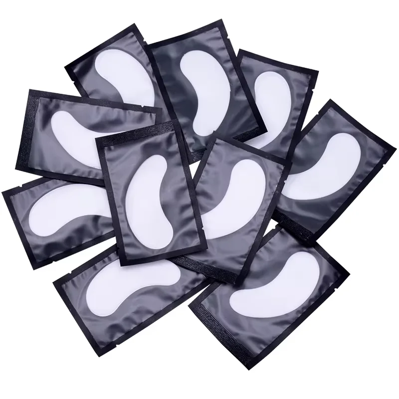 50Pairs Lint Free Under Eye Gel Pads Hydrating Eye Paper Patches for Eyelash Extension Tips Sticker Wraps Makeup