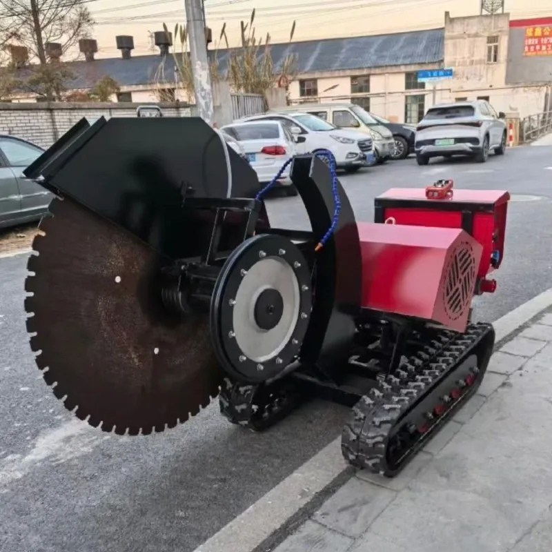 22KW Automatic Tracked Wire Saw Machine RC Remote Control Road Cutting Equipment Concrete Asphalt Pavement