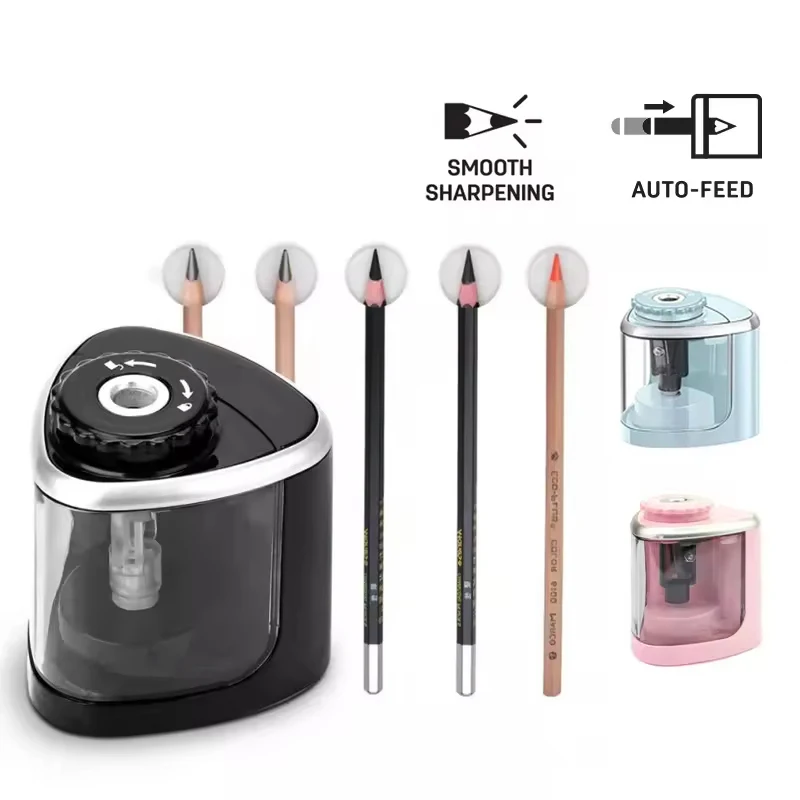 Electric Pencil Sharpener Automatic Desktop Sharpener For 6-8mm Pencils School Stationery Supplies For Students Artists Adults