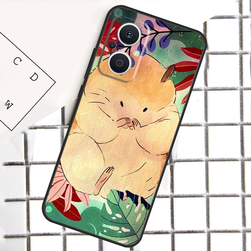 หนูแฮมสเตอร์ศิลปะสําหรับOPPO Reno 8 7 Lite 8T 10 11 12 13 14 Pro 11F 12F 13F 14F OPPOค้นหาX8 X5 X6 Proกรณี