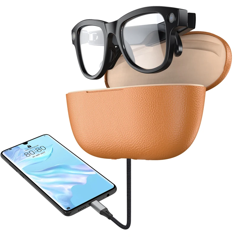 

Hot 2025 AI ChatGPT with Charging Case Photography and Video Recording Music and Call Real-time Translation Smart Glasses