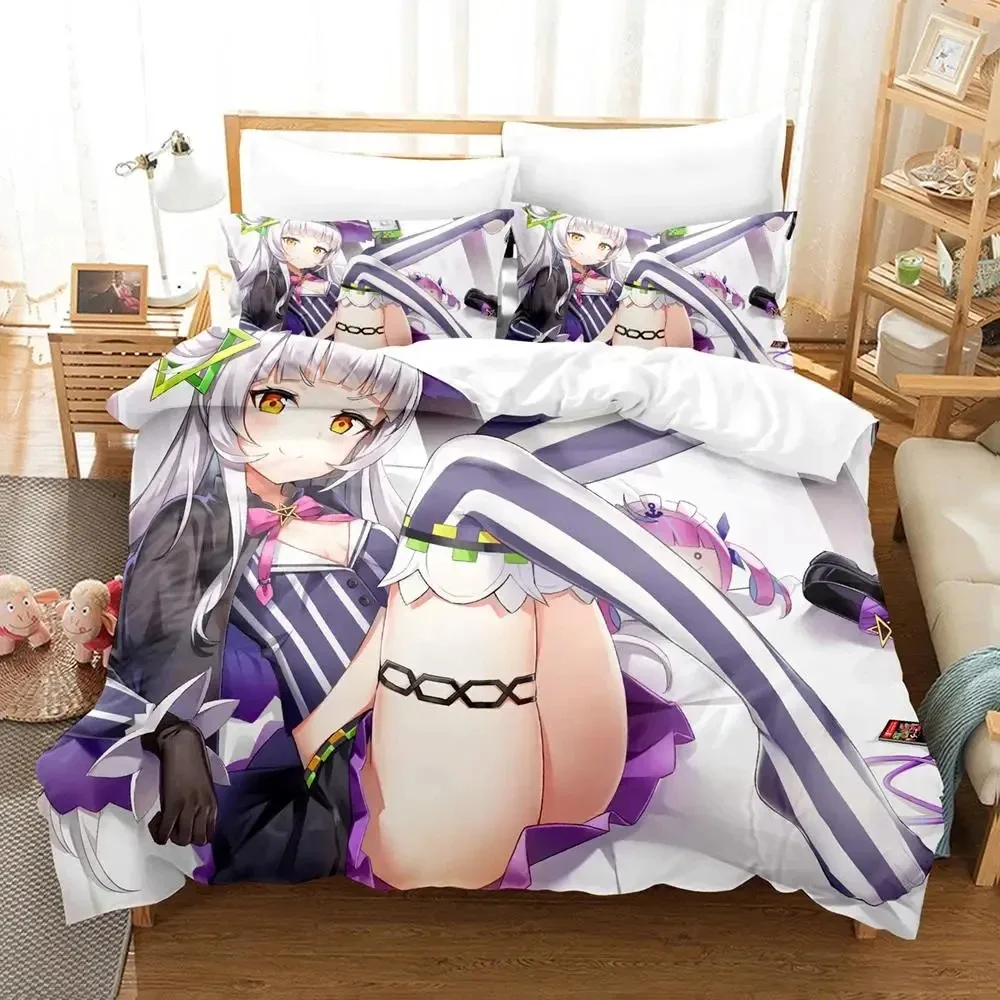 3D Print Anime Murasaki Shion Bedding Set Duvet Cover Bed Set Quilt Cover Pillowcase Comforter king Queen Size Boys Adult