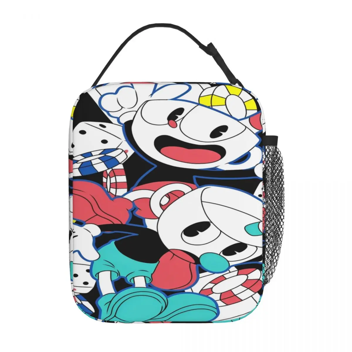 Cuphead Thermal Insulated Lunch Bags for Office Portable Food Bag Container Cooler Thermal Food Box