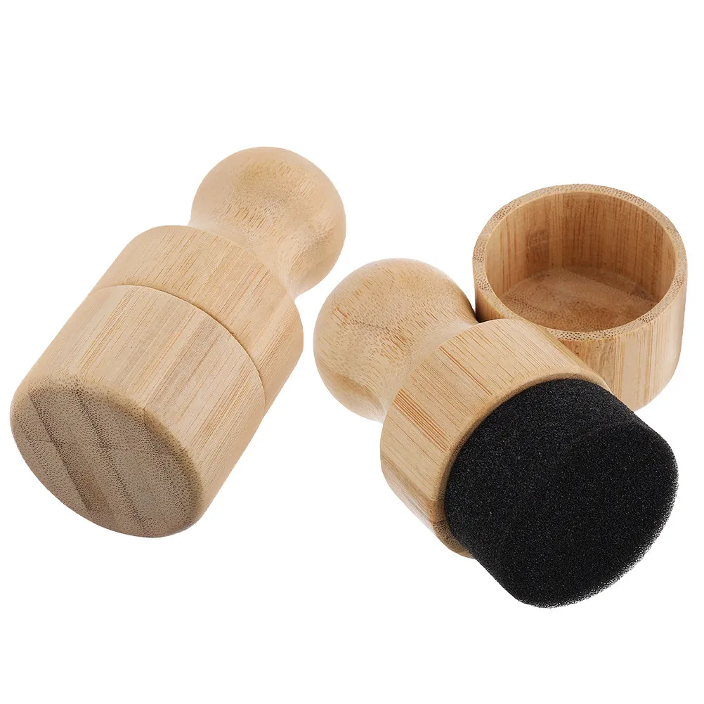 2Sets Oil Wax Applicator Sponge Tip Bamboo Handle for Cutting Board Butcher Block Countertop Wood Spatula Spoon Utensil