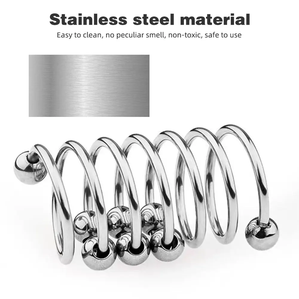 Metal Penis Ring Sex Toys For Men Delay Ejaculation Glans Stimulator Locked Sperm Heavy Cock Ring Stainless Steel With Bead BDSM