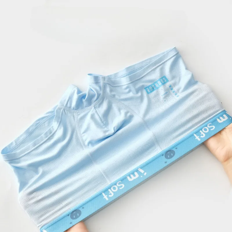 

Летние детские крутые удобные трусики для детей 8 лет, мягкое антибактериальное нижнее белье для маленьких детей, 4 шт., тонкие сетчатые дышащие трусики для мальчиков-подростков