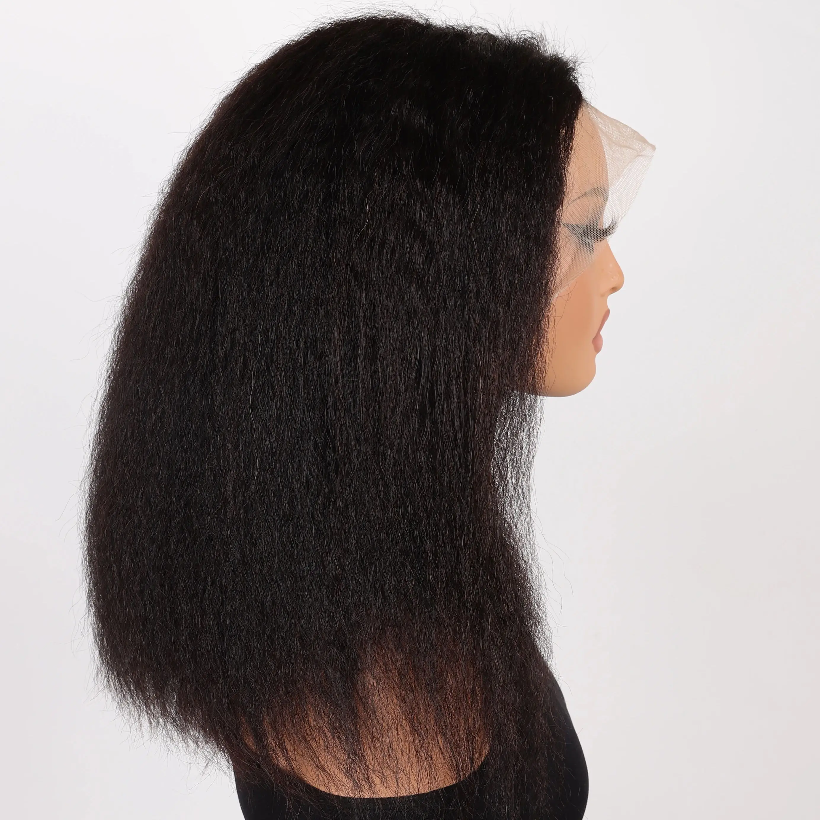 غريب مستقيم الشعر البشري أمامي الشعر المستعار ياكي الشعر المستعار