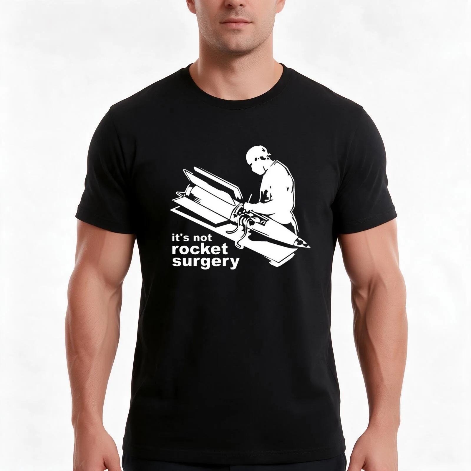 It's not Rocket Surgery T-Shirt Summer Casual Cotton Tee Oversized Streetwear Tops Vintage Graphic Print Unisex Men Women