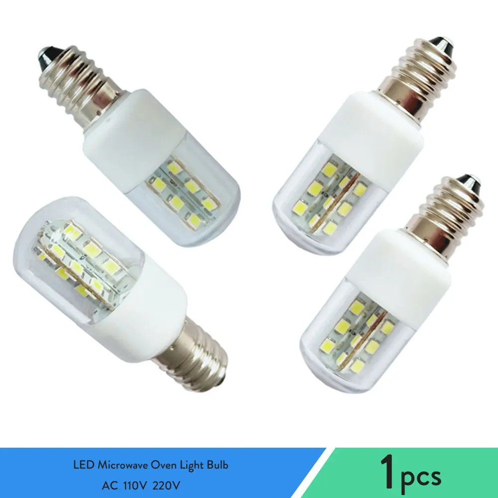 Pop E14 E12 3W LED Microwave Oven Light Bulb Crystal Lamp SMD2835 Freezer Cold Warm White AC 110V 220V Lamp For Home Lighting