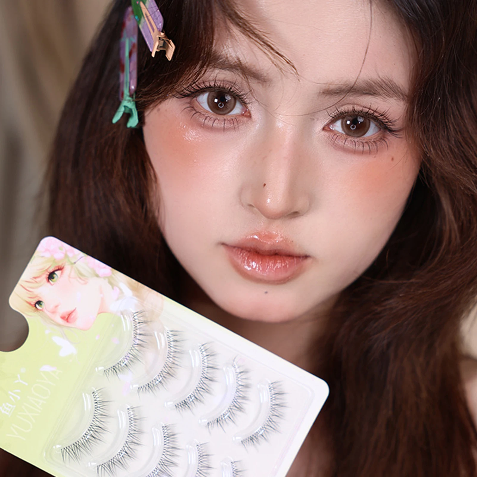 5 Paar DIY Cosplay Falsche Wimpern Wispy Strip Wimpern Natürliche tägliche gefälschte Wimpern zur Vergrößerung Ihrer Augen natürlich