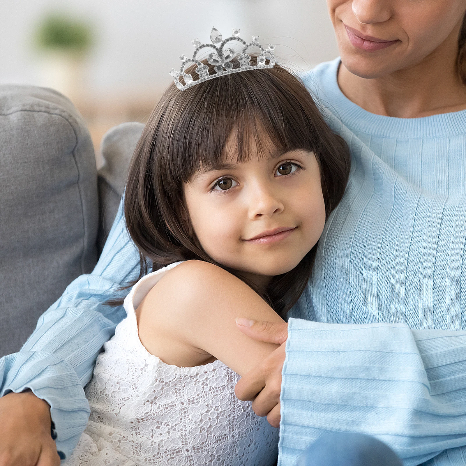 

Cute Little Girl Hair Accessories Crown Comb Tiara Birthday Photo Shoot Kids Girls Lightweight Alloy Rhinestone for Daughters