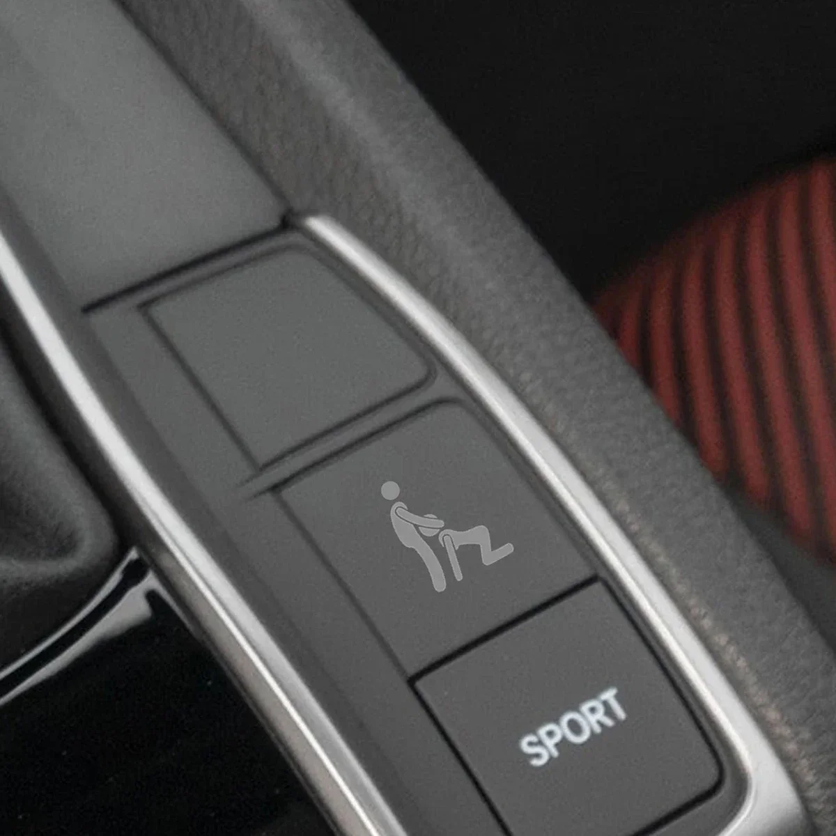 2Pcs Funny Road Head Vinyl Decal Sticker DIY Auto Decor For Car Interior Button Panel Car Interior Accessories