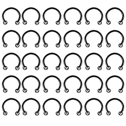 30PCS/Lot Surgical Steel Nose Rings Hoop Nostril Nariz Piercing Septum Ring Horseshoe Fake Tragus Earring Body Jewelry Gift