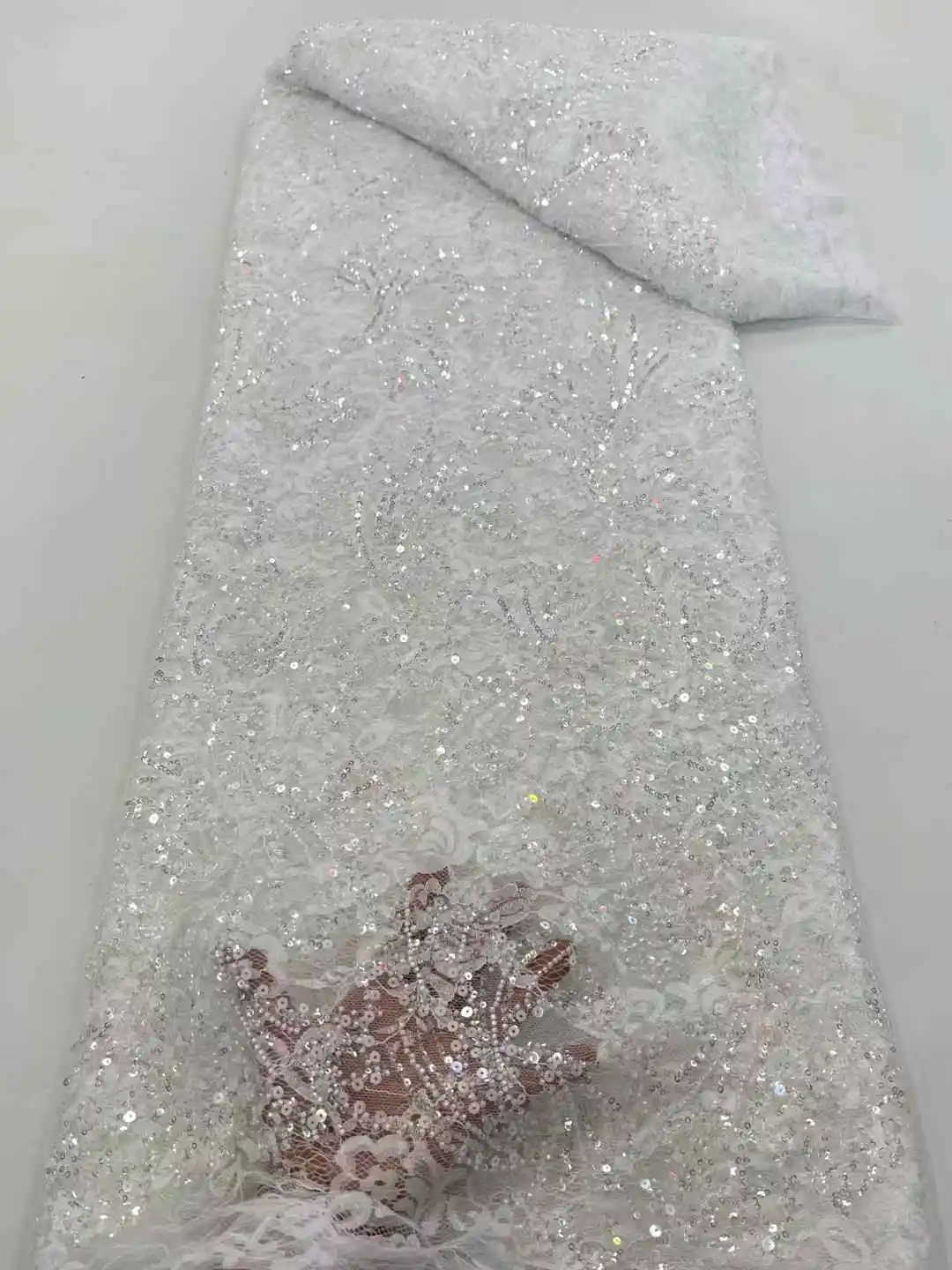 أحدث قماش دانتيل تول ترتر مطرز أفريقي دانتيل نيجيري عالي الجودة لحفلات الزفاف-XC