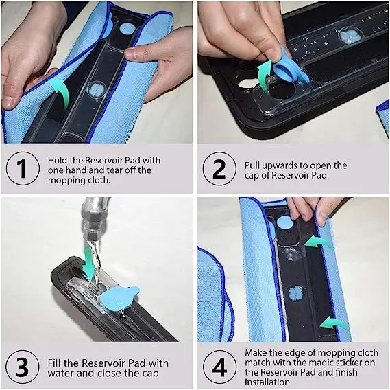 Mop Cloth Water Tank and Water Wick Cap For iRobot Braava 320 380 380T 390 390T Mint 4200 5200 5200C Robot Vacuum Cleaner Parts