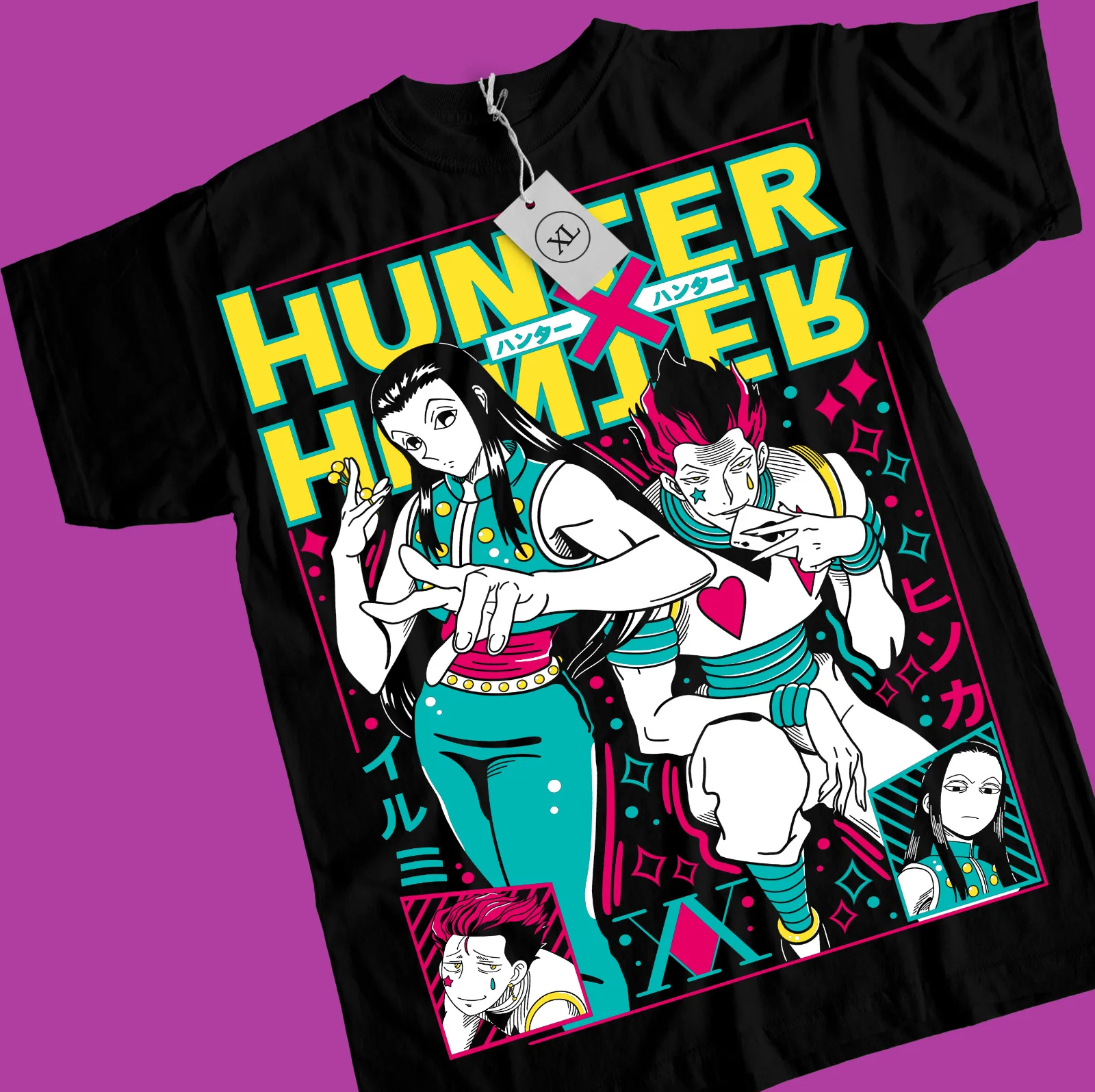 

Hunter x Hunter Anime Hisoka Tshirt Gon Killua Neferpitou Manga Shirt All Size