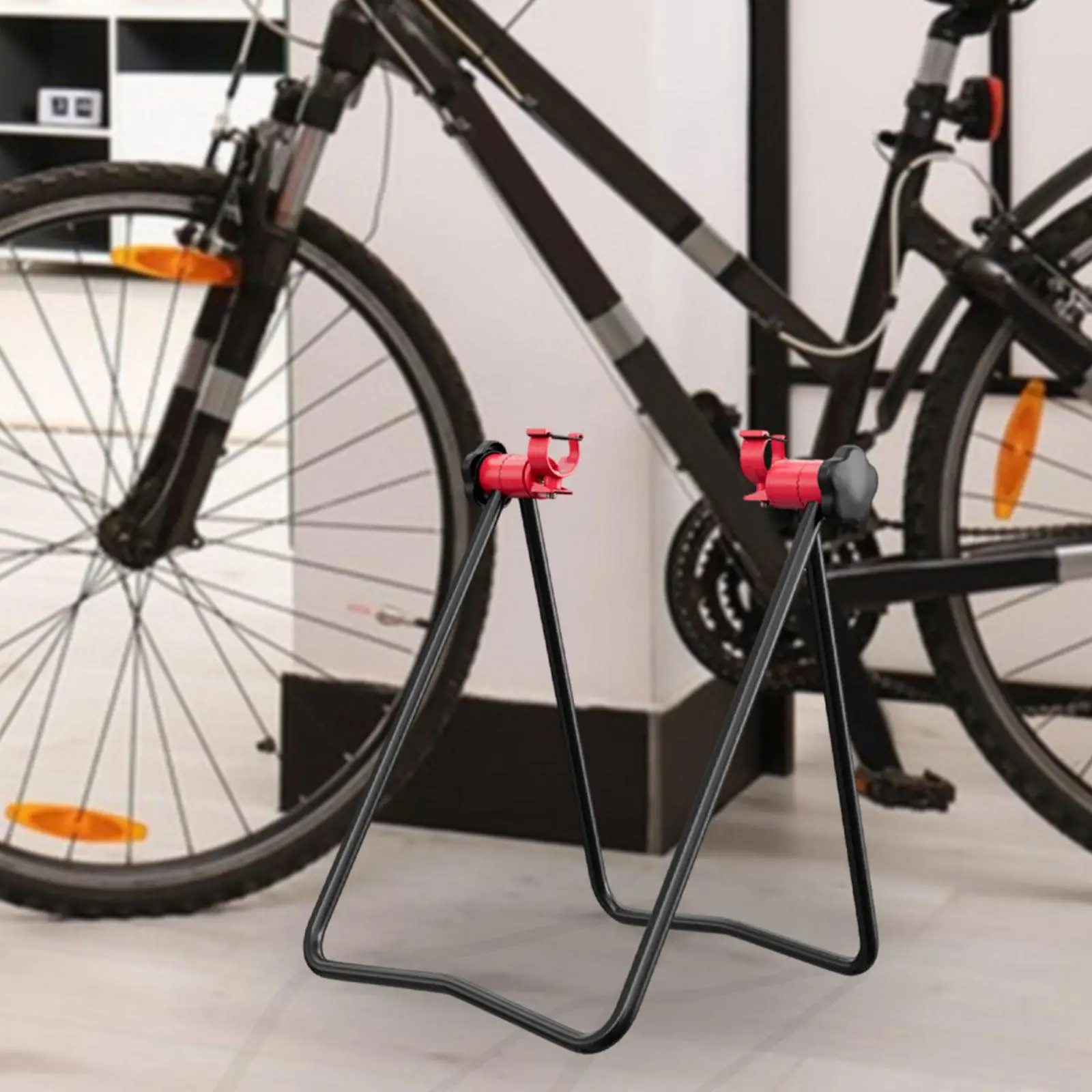 

Mountain Road Bike Triangle Vertical Parking Foldable Rack Bicycle Rack for Mountain Road Bike Folding Bike Repairing Adjusting