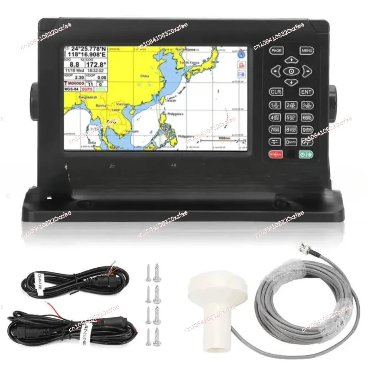 Navigator Keyed Chartplotter for C-Map 8In Marine Boat GNSS Chart Plotter GPS