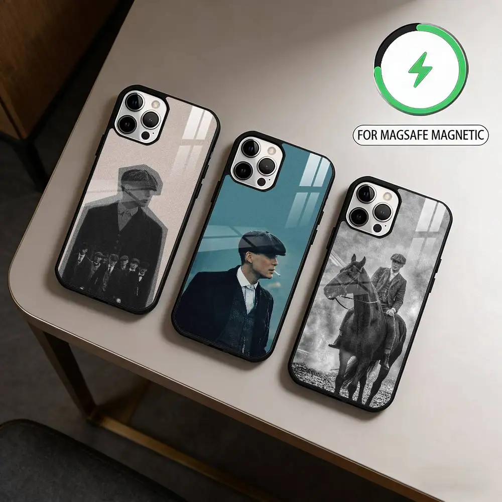 TV P-Peaky B-Blinders Cool   Magnetic For Magsafe Wireless Charging Phone Case For iPhone17,16,15,14,13,12,11 Plus,Pro Max