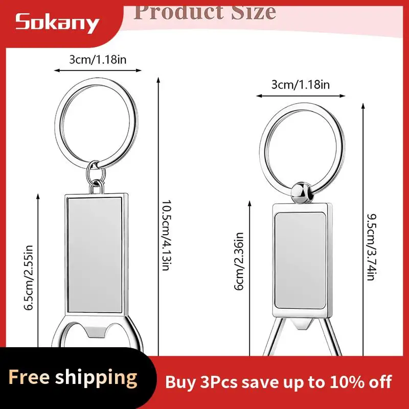 A59E-10Pcs الفراغات سلسلة المفاتيح التسامي-حافظة سلسلة المفاتيح التسامي أو فتاحة زجاجات التسامي المعدنية لنقل الحرارة، مجموعة