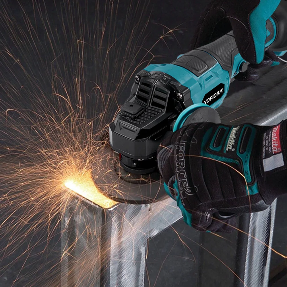 125mm Brushless Angle Grinder 3 Gears Cordless Efficient Metal Wood Grinding Polishing Cutting Tool For Makita 21V Battery Pin