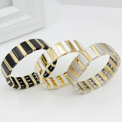 Fashion Exquisite Gold-plated Color Paint Enamel Ladies Bracelet Bracelet DIY Bohemian Trendy Charm Elastic Bracelet Jewelry