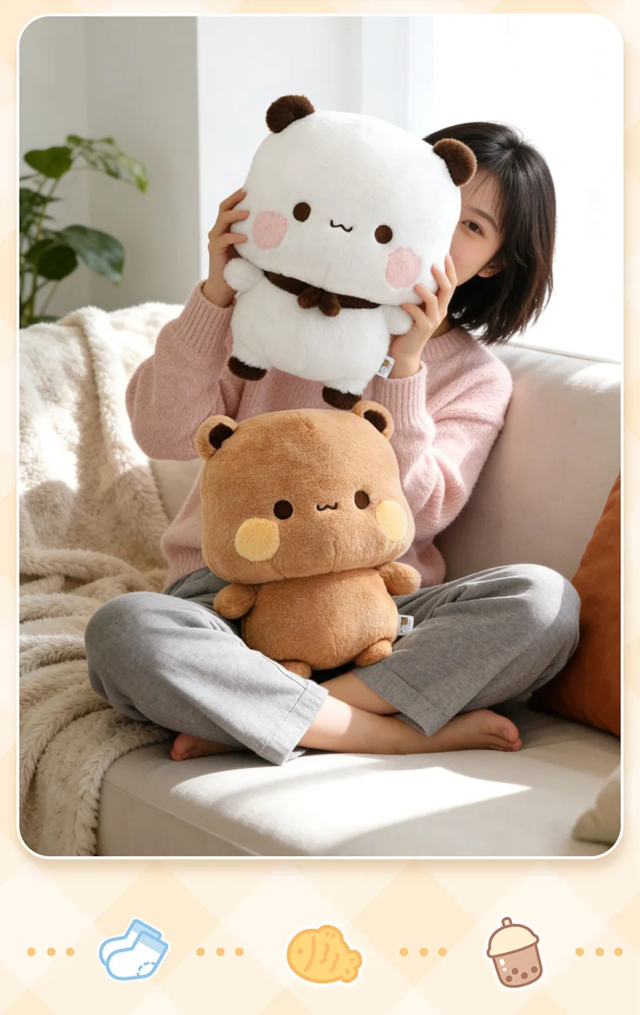 2026 Neues 35CM Panda Bubu und Yier Plüschtier, Offizielles Original Niedliches Panda Bubu und Dudu Anime Plüschpuppe Geburtstagsgeschenk – Detail 6