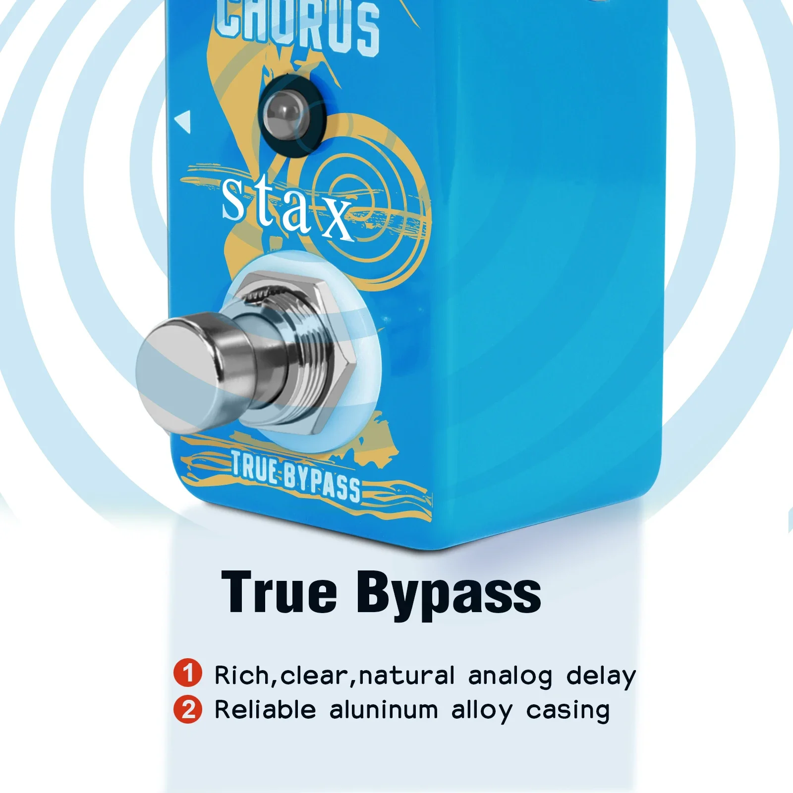 Stax Guitar Analog Chorus Pedal Ensemble Effects Sound BBD Circuit Chip Studio True Bypass Aluminum Alloy Body For Bass