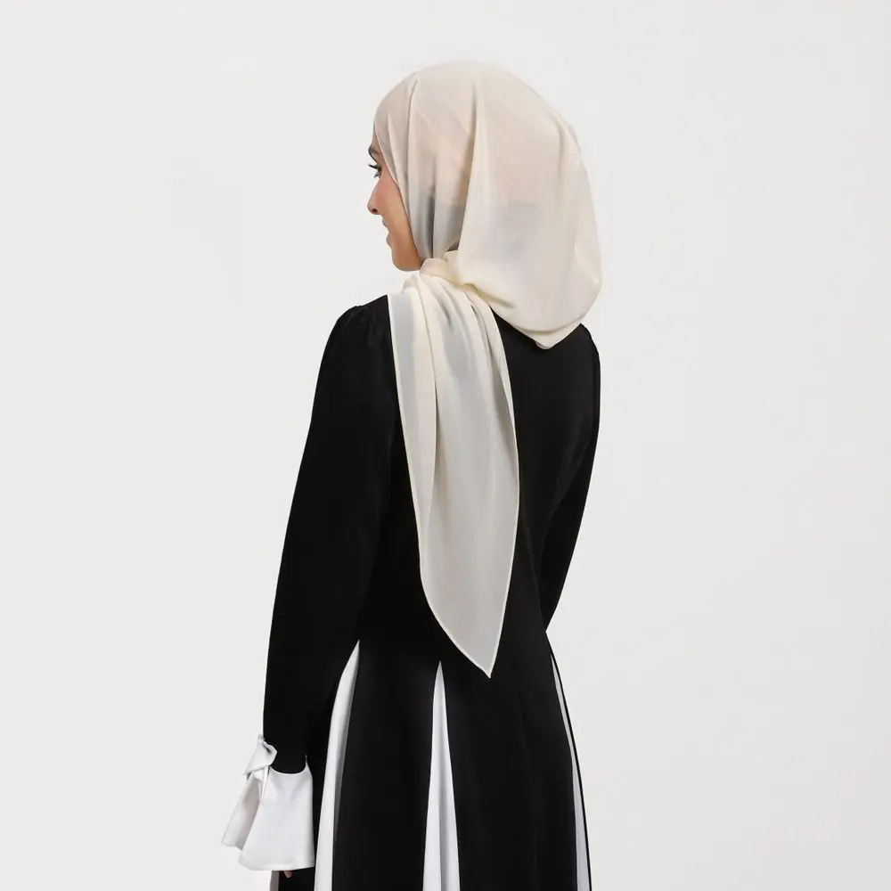 

New Magnetic Buckle Instant Chiffon Hijab Ready to Wear Plain Hijab Scarf Large Size Solid Color Long Shawl For Women