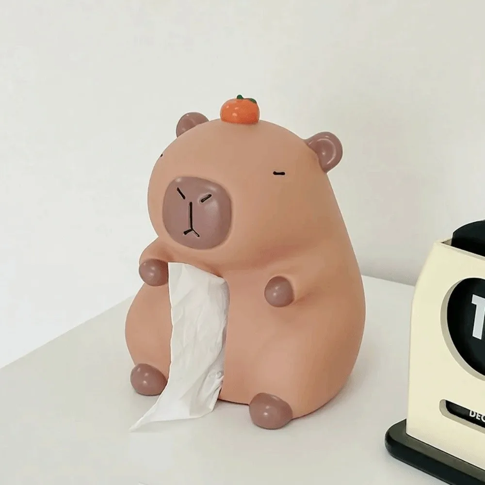 Figuur Model Capybara Tissue Box Pop Speelgoed Collectible Tissue Box Ornament Cartoon Anime Capybara Servethouder Kinderen/Kinderen