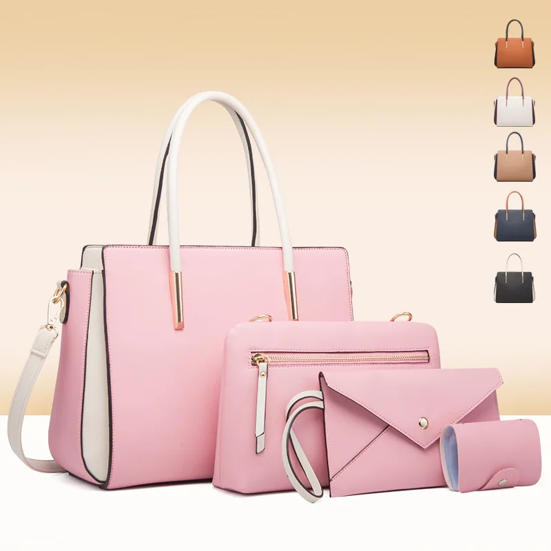 Women's Bag2025New Trendy Women's Bags Fashion Colorblock Four-Piece Bag Crossbody Shoulder Bag Handbag