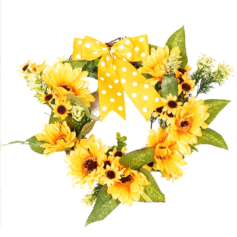 

Sunflower Wreath Fake Flower Garland Party Wreath Garland Decor Wreath Decor