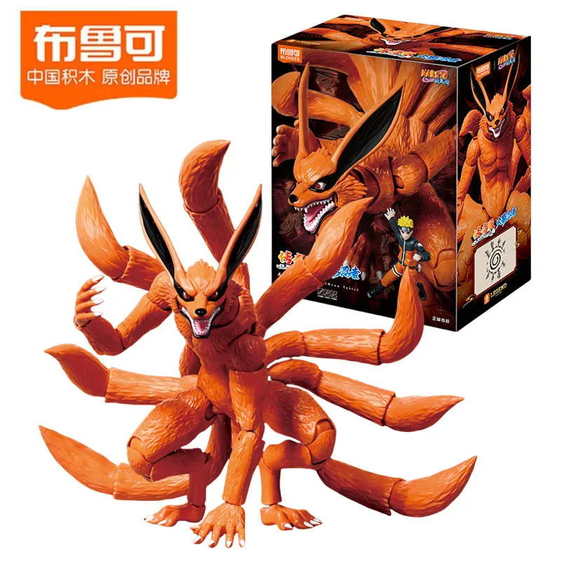 

Blokees handmade building blocks Naruto Action Figures stitching toy Uzumaki Naruto with Kurama Assembly Model