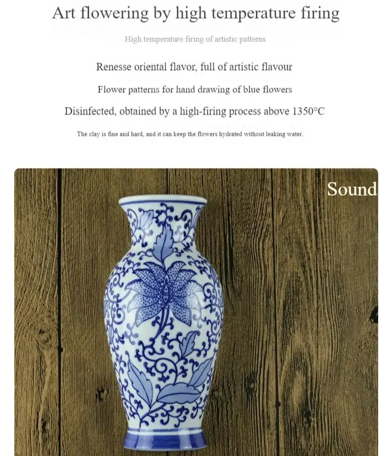 Chinese Jingdezhen Ceramic Vase Hand drawn Flower Bird Teapot Hanging Bottle Wall Hanging Half Bottle Decorative Pendant Vase