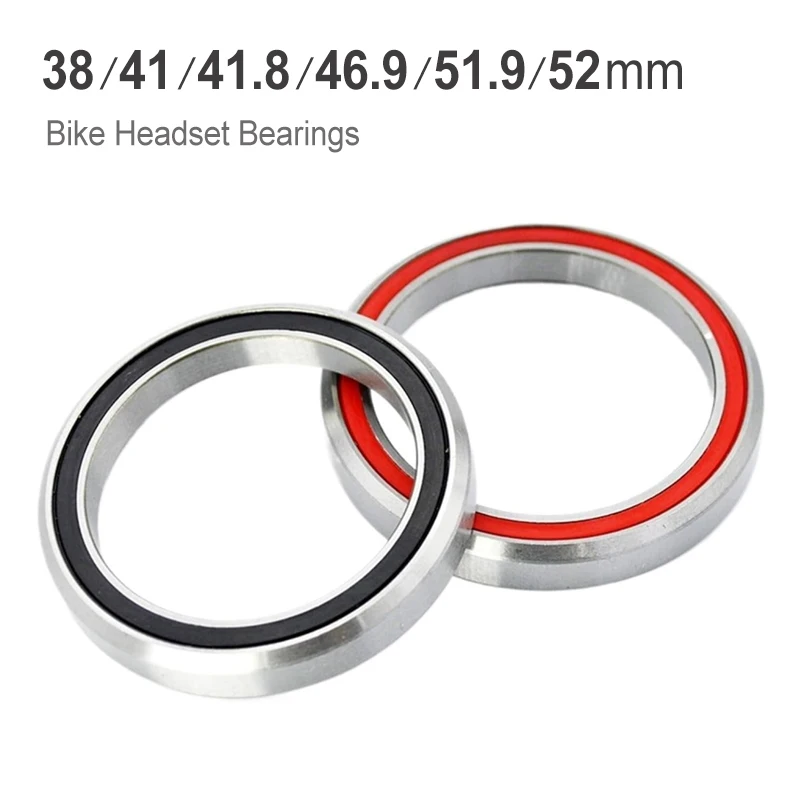 Rodamiento de auriculares generales para bicicleta 45 ° Pieza de rodamiento de Metal para bicicleta de montaña, 38mm, 41mm, 41,8mm, 46,9mm, 51,9mm, 52mm, rodamiento de reparación de bicicletas MTB