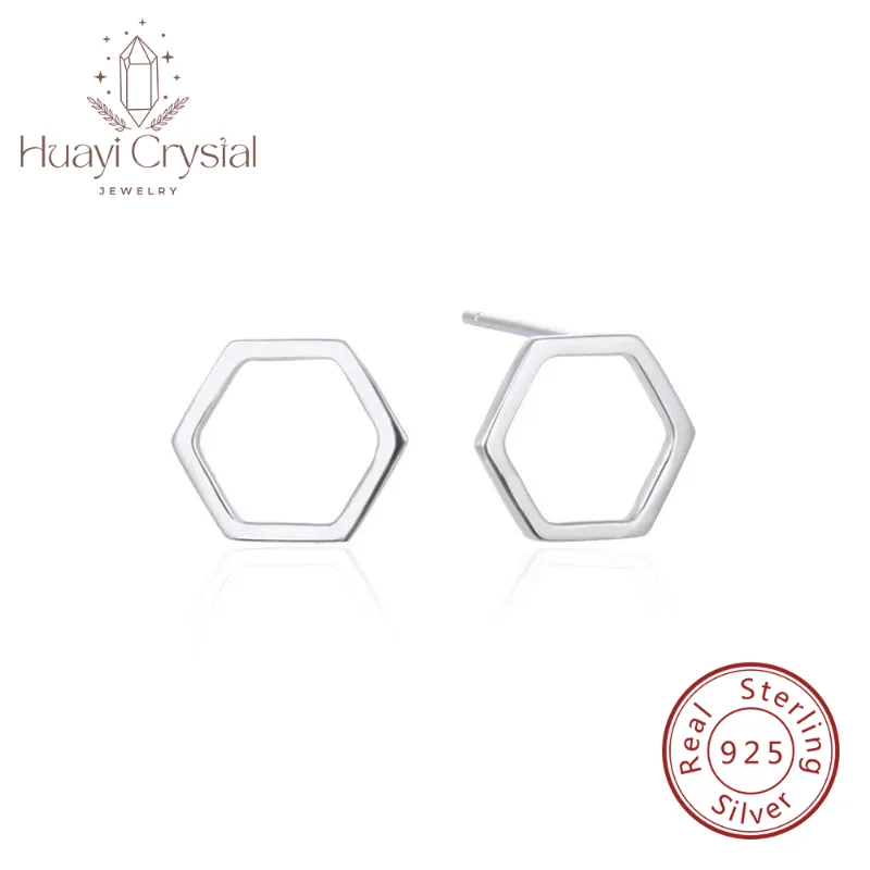 

fashion For Match Ear Jewelry S925 Sterling Silver Geometric Earrings Creative Stylishcut Out Six-pointed Star Earrings