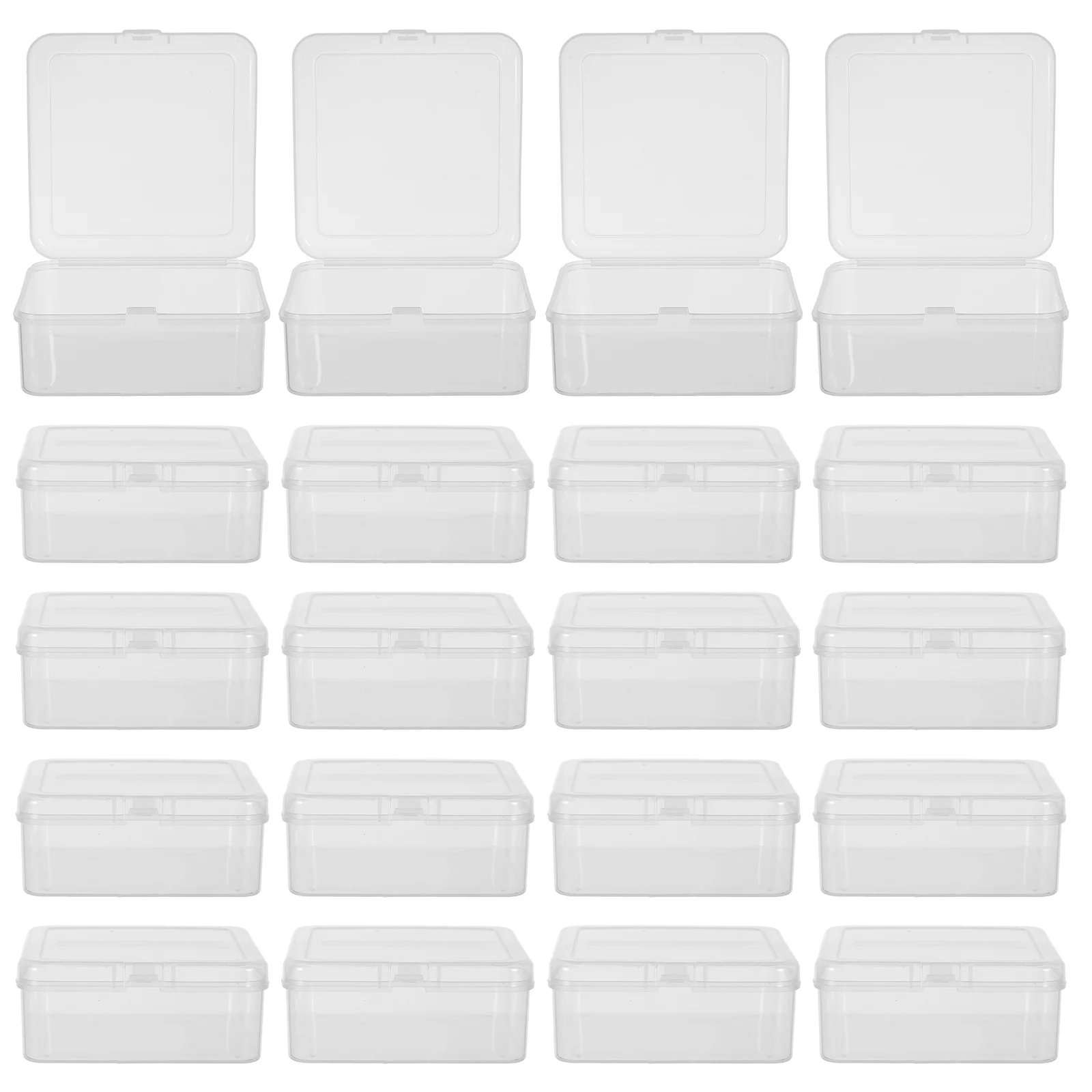

24Pcs Clear Square Soap Box Flip Lid Compact PP Material Bathroom Travel Soap Storage Container Transparent Storage Box