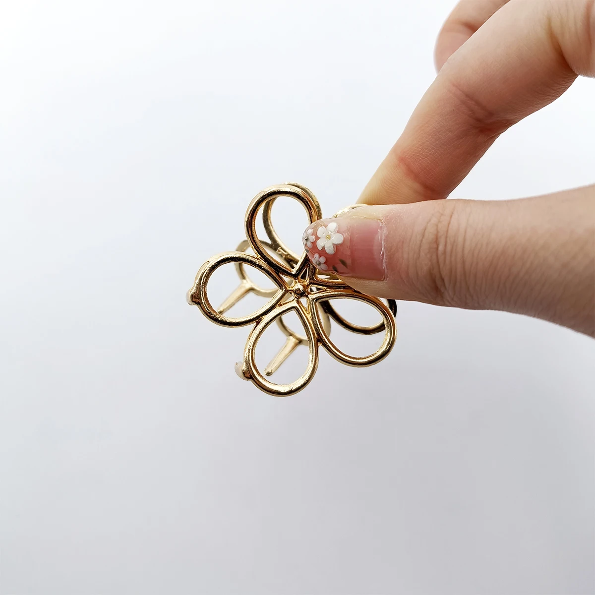 12 Stile Mode Mini 4 cm Metall Haar Klaue Für Frauen Gold Farbe Kreuz Krabben Haar Clip Koreanische Elegante Geometrische haarnadel Mädchen Haar – Detail 5