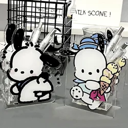 New Anime Kawaii Sanrio Kuromi Pencil Holder HelloKitty Pochacco Student Korean Ins Large Capacity Clear Stationery Storage Gift