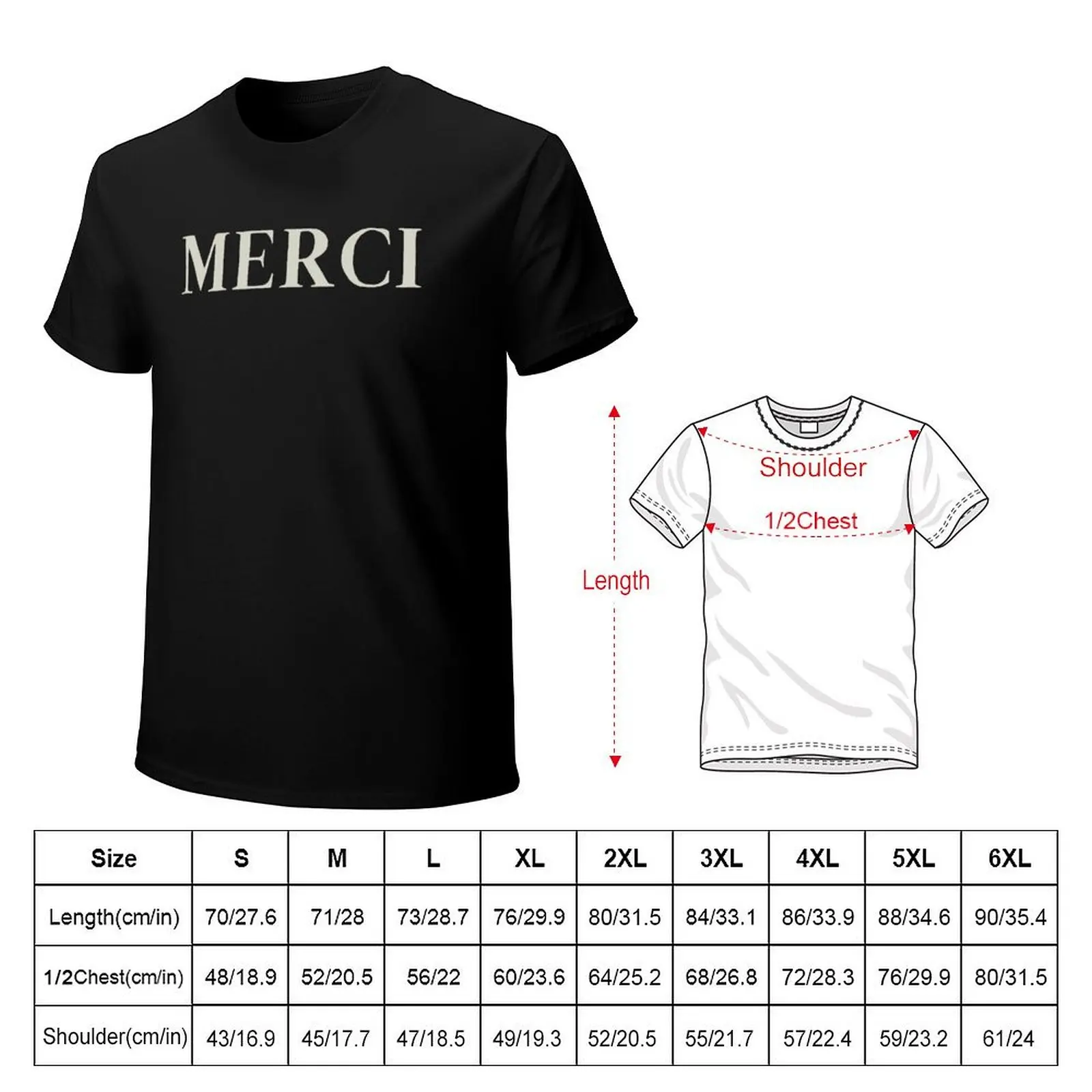 MERCI. T-Shirt Thanksgiving Casual Tee