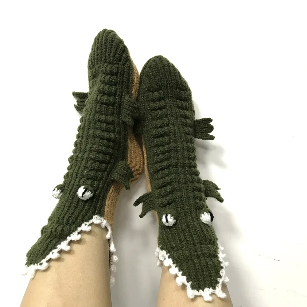 Christmas Gift Shark Crocodile Shape Socks Fashion Personality Room Socks Hot Sale Socks Crocodile Home Warm-Keeping Socks