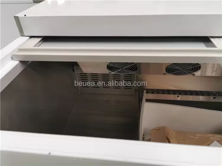 2 3 4 Sliding Door Horizontal Beer Cup Counter Freezer Under Counter Beer Refrigerator Chest Deep Freezers