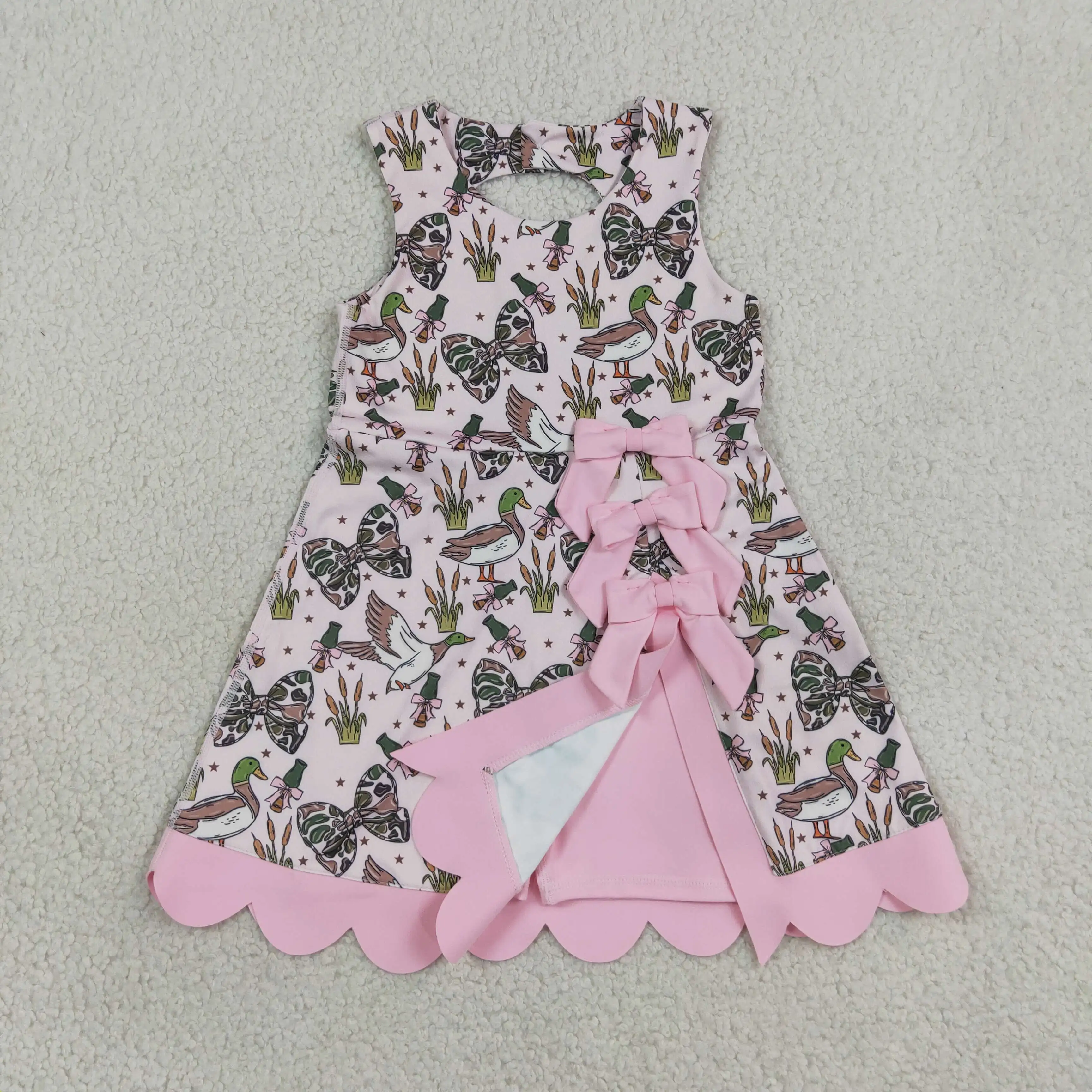 Wholesale Toddler Infant Knee Length Camo Bows Dress Kids Skirt Shorts Yoga Clothing Baby Girl Active Ruffle Ducks Clothes