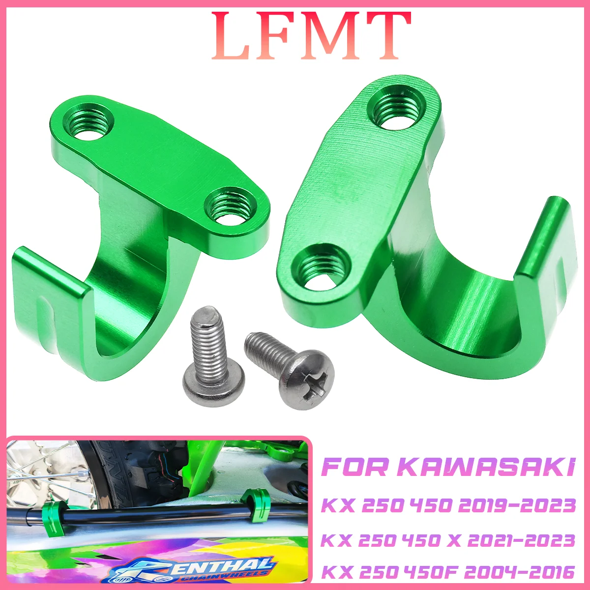 

For Kawasaki KX125 KX250 KX450 KX250F KX450F KX250X KX450X KLX450R Motorcycle Accessories CNC Rear Brake Hose Line Cable Clamp