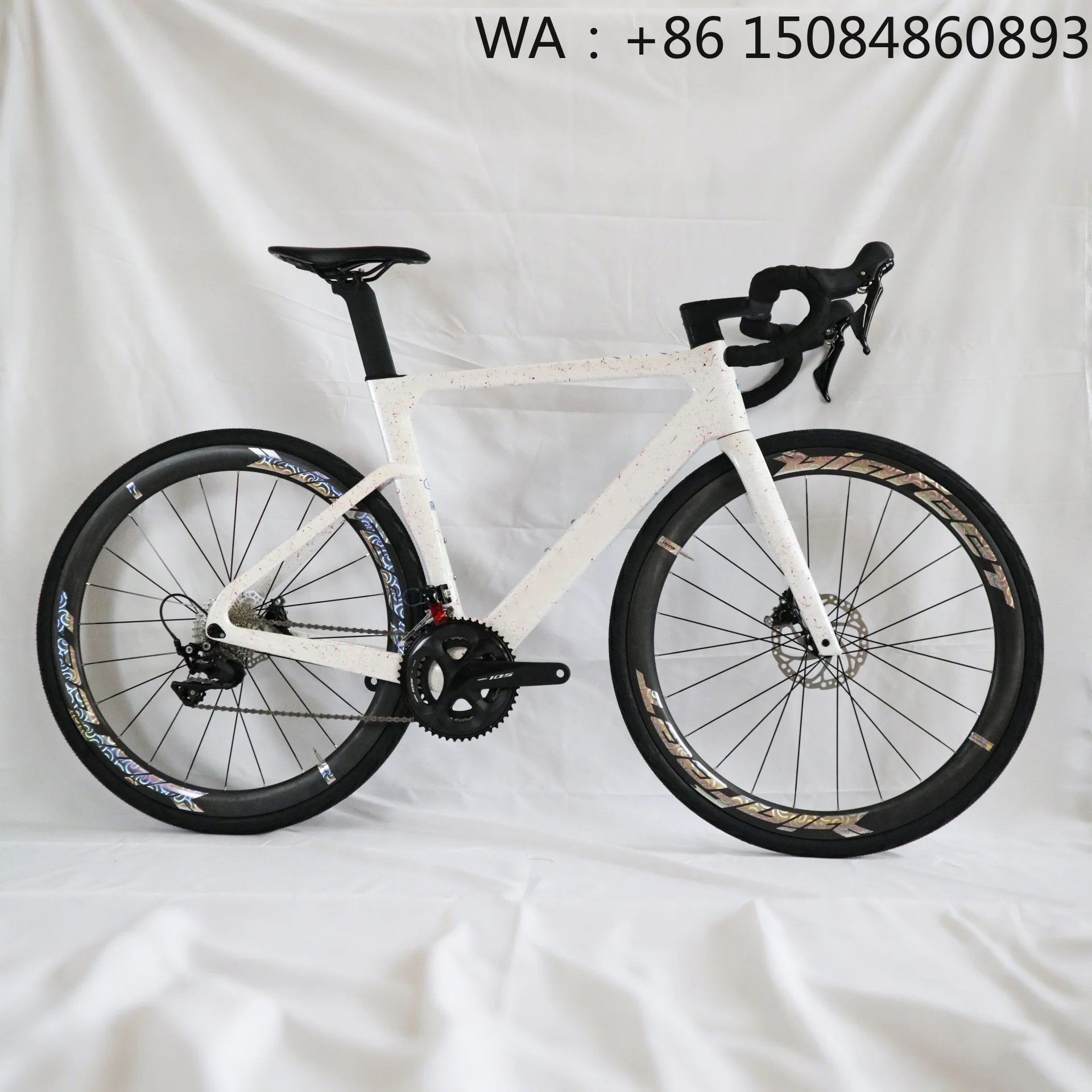 

24 Speed Full Carbon Aero Road Bike, Carbon Fiber Material, Hydraulic Disc Brake, Lightweight Adult Racing Cycling Bicycle