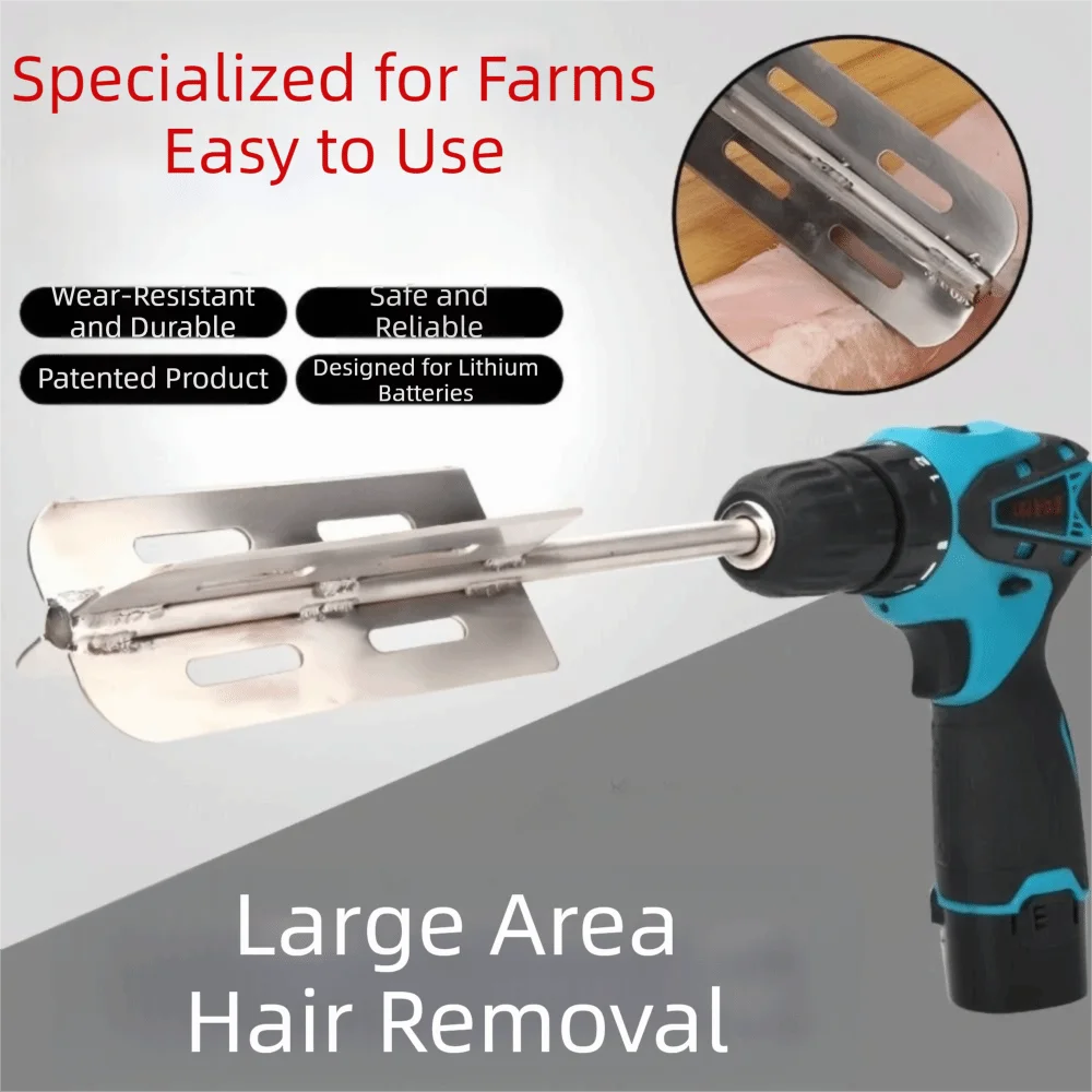 Wear-resistant Stainless Steel Hog Hair Scraper Portable Manual Hog Trimmer Easy Assembly Efficient