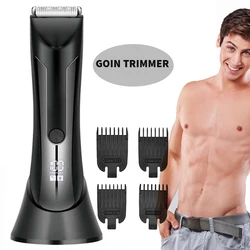 Groin Trimmer for Body Men Pubic Hair Remover Electric Balls Shaver Clipper for Sensitive Areas Privates Part Sex Place