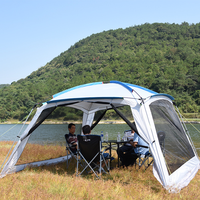 New Style 360*360*220CM Ultralarge 5-8 Person Iron Pole Mosquito Net Camping Tent Large Gazebo Sun Shelter Tienda De Campaña